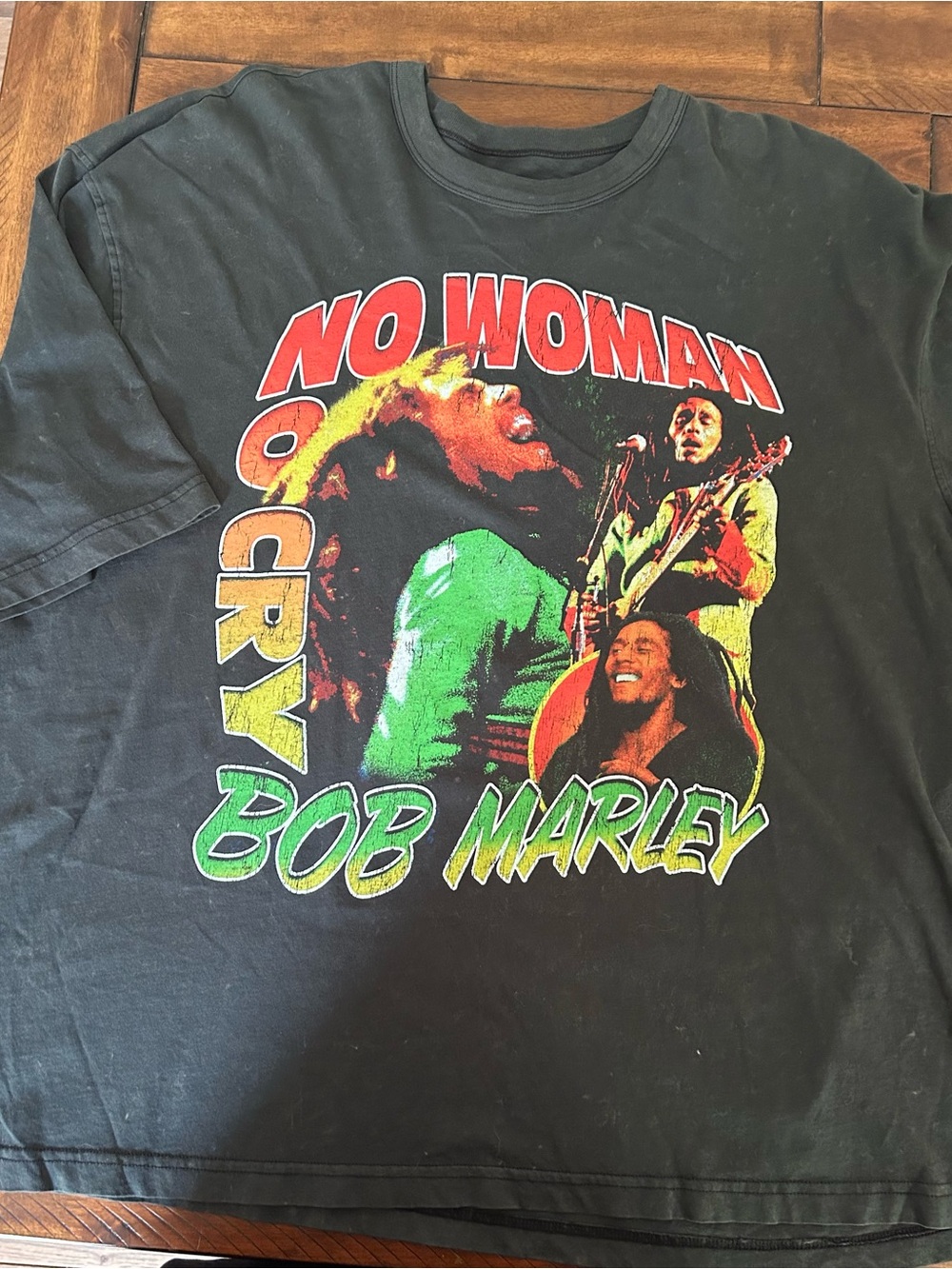 Zion Rootswear Black Bob Marley 'No Woman No Cry' Graphic Tee